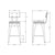 Amisco Upright Stool with Wood Backrest