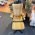 Stressless Wing (M) Cross Set Chair & Ottoman - Paloma Honey