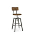 Amisco Architect Stool with Solid wood backrest