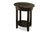 Handstone Demilune Elliptical Oval Glass Top End Table